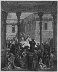 Daniel verwirrt die Priester von Bel